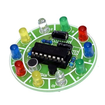 Moduł sterowany głosem 10 LEDów - nauka lutowania KIT DIY