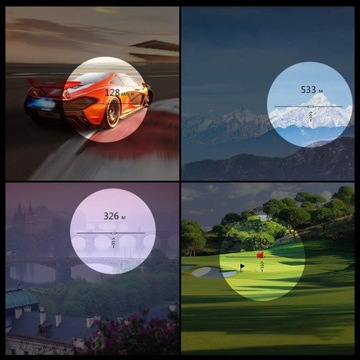 DALSZE GOLFOWE TELESKOP JEDNOKULAROWY TELESKOP PRZYRZĄD POMIAROWY 500M 6X