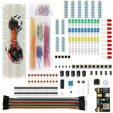Набор электронных компонентов для Arduino, Pi - макетная плата - 830 шт.