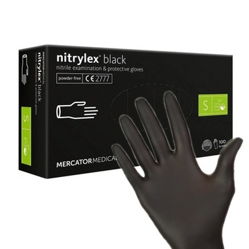 slay S rękawiczki czarne nitrylex nitrylowe 100szt