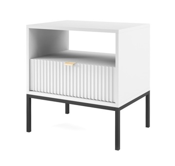 Szafka Nocna Stolik w Stylu Loft Bella 54 cm Biała
