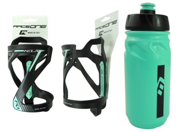 Bidon Rowerowy 600ml + Koszyk Race One Bianchi