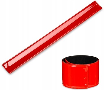 OPASKA ODBLASKOWA PREMIUM WELUR 3/40 CM CZERWONA