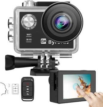 BYRORAS Kamera sportowa z akcesoriami 8K Ultra HD