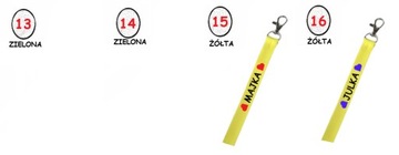 Smycz na klucze z imieniem na nadgarstek - serca