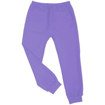 BOBAS SPODNIE DRESOWE PROSTE FIOLETOWE LILA Z KIESZENIAMI TRAPEZ YUYU 116