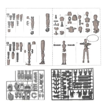 МАНЕКЕН МНОГОСУСТАВНОЙ ПОДВИЖНЫЙ РОБОТ ПЕЧАТНЫЙ МАНЕКЕН 3D TOYSLUCKY 13 TOY