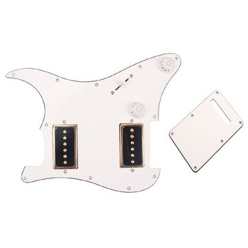 Biały przetwornik HH Pickguard z załadowanym