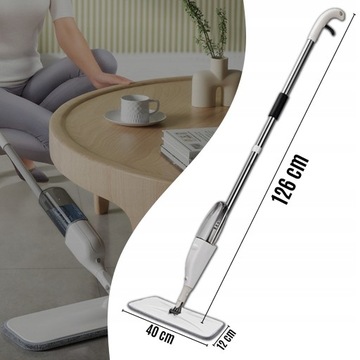 ПЛОСКАЯ ШВАБРА С РАСПЫЛИТЕЛЕМ ДЛИННАЯ 120см 350мл + 3 КАРТРИДЖА ИЗ МИКРОФИБРЫ 3 ШТ.