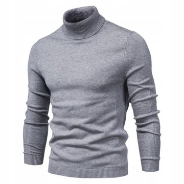 ELEGANCKI GOLF SWETER MESKI BAWELNA DZIANE SWETEY
