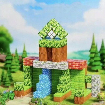 MINECRAFT БЛОКИ МАГНИТНЫЕ БЛОКИ КУБ 60 БЛОКОВ