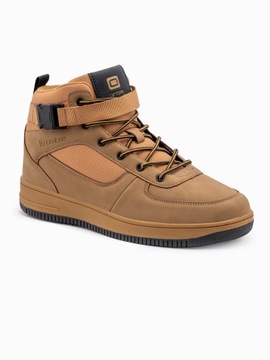 Buty męskie sneakersy za kostkę T317 camel 45