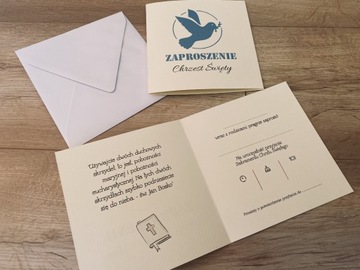 ZAPROSZENIE CHRZEST ŚW BEZ PERSONALIZACJI WZORY