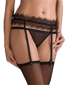 Pas do pończoch Virgo L/XL NERO