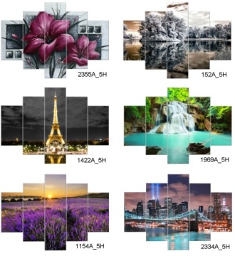 Триптих Картины 150х105 Черно-Белый Мост Город