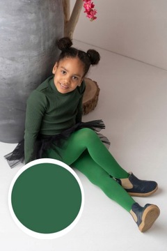 Rajstopy mikrofibra Mary Knittex 122-128 zielony verde 60 den