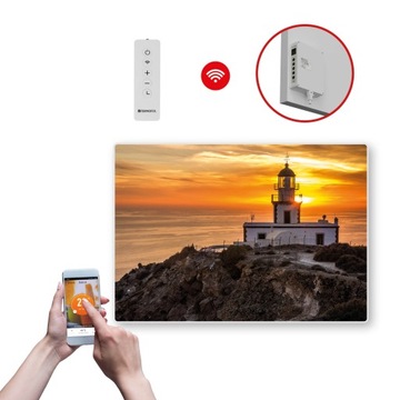 DEKORACYJNY PANEL GRZEWCZY na podczerwień o mocy 500W z WIFI