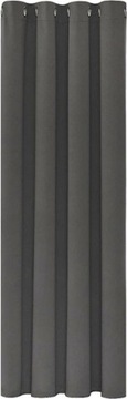 ZASŁONA DECONOVO KÓŁKA CIEMNY SZARY 135x250cm