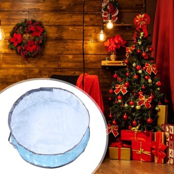 Torba do przechowywania wianków bożonarodzeniowych Wodoodporna torba świąteczna z uchwytami w kolorze niebieskim