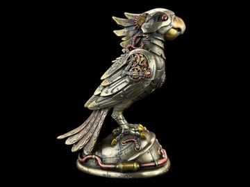 Figurka Rzeźba Statuetka STEAMPUNK PAPUGA SYGNOWANA VERONESE WU77706A4