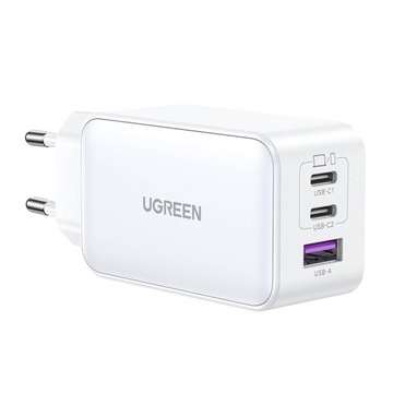 СЕТЕВОЕ ЗАРЯДНОЕ УСТРОЙСТВО UGREEN БЛОК ПИТАНИЯ CUB 2X USB-C, USB-A 3.0 PD QC GAN 65 Вт