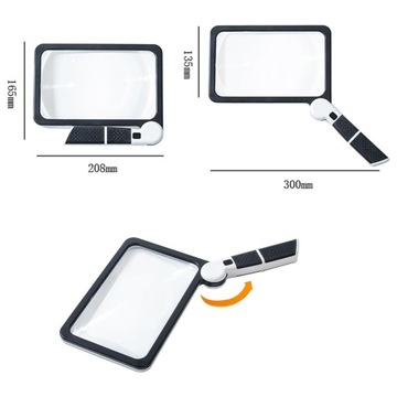 ЛУПА ДЛЯ ЧТЕНИЯ С ПОДСВЕТКОЙ 5-кратная ЛУПА С 48LED PRO ЛАМПАМИ