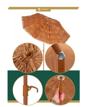 БОЛЬШОЙ ГАВАЙСКИЙ ПЛЯЖНЫЙ САДОВЫЙ ЗОНТ 160 СМ, РАЗБИВАЮЩИЙСЯ ДЛЯ САДОВ НА БАЛКОНЕ, ТЕРРАСЕ