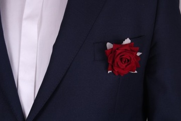 Kotylion welur welurowy na studniówkę bal wieczór panieński zapinka broszka