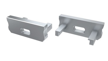 Zaślepka z otworem do profilu LED TYP-D szara 2szt