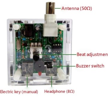 Коротковолновая радиостанция RADIO 40M CW QRP Pixie с корпусом из комплекта «сделай сам»