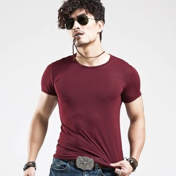 Koszulki męskie Brand New Men T Shirt topy V neck krótki rękaw koszulki mod