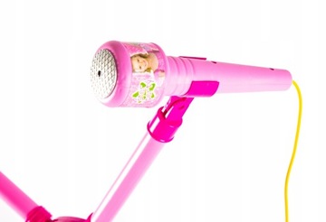 ДВОЙНОЙ МИКРОФОН НА ПОДСТАВКЕ, РОЗОВЫЙ НАБОР