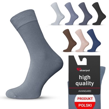 7x Skarpety męskie bawełniane GARNITUROWE skarpetki długie *39-41