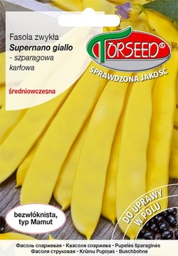 Fasola typ Mamut żółta Supernano giallo nasiona20g