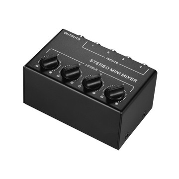 Mini mikser audio wejścia RCA wyjście 4 kanały