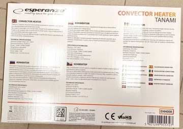 КОНВЕКТОРНЫЙ ОБОГРЕВАТЕЛЬ 750Вт-2000ВТ БЕЛЫЙ