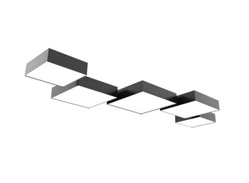 Nowy Design Kinkiet HORUS Czarny Kwadrat SOLLUX