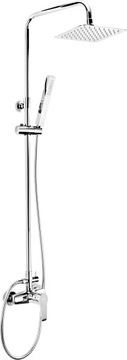 Bateria prysznicowa+deszczownica kwadrat 20cm Deante CORIO +słuchawka chrom