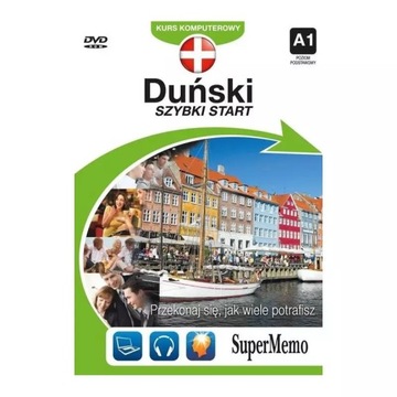 DUŃSKI SZYBKI START KURS KOMPUTEROWY A1 POZIOM PODSTAWOWY CD-MP3 + DVD-ROM
