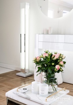 Консоль Glamour Lacobel, черный, хромированная рама