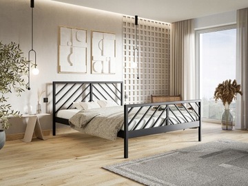 Łóżko stalowe INDUSTRIAL LOFT BEVEL 160 x 200cm