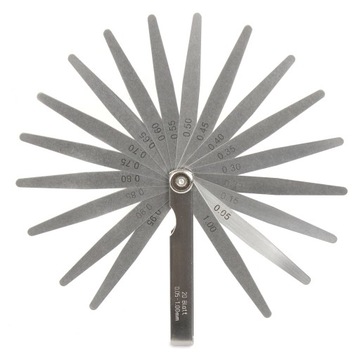 ПЛАСТИНОЧНЫЙ ЩУП 100 мм 20 НАКОНЕЧНИКОВ 0,05-1