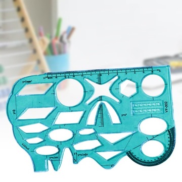 Многофункциональный геометрический рисунок синей линейки