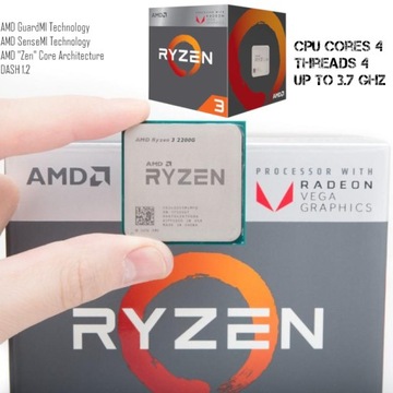 ZESTAW PC DUAL MONITOR M725s Ryzen3 32/120 DDR4 SSD 2x LED 23'' Win11