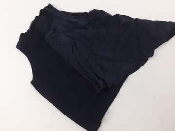 ZARA asymetryczna BLUZKA stylowa NAVY _ L