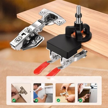 НАБОР СВЕРЛЕНИЙ ДЛЯ ПЕТЛЕЙ ШАБЛОН ДЛЯ ОТВЕРСТИЙ 35 ММ ПУАНСОН