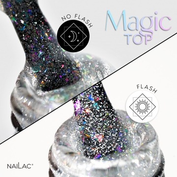 Гибридный топ с частицами Magic Top NaiLac 7мл