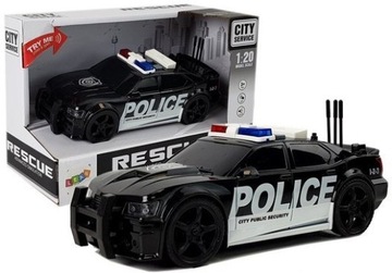 Auto Policja z Naciągiem Światła Dźwięki 1:20