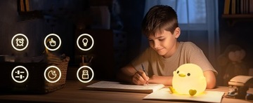 ДЕТСКИЙ НОЧНИК УТКА СИЛИКОНОВАЯ УТКА ТАЙМЕР СВЕТОДИОД ВЫКЛЮЧЕНИЕ