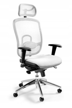 Fotel biurowy obrotowy ergonomiczny biały design